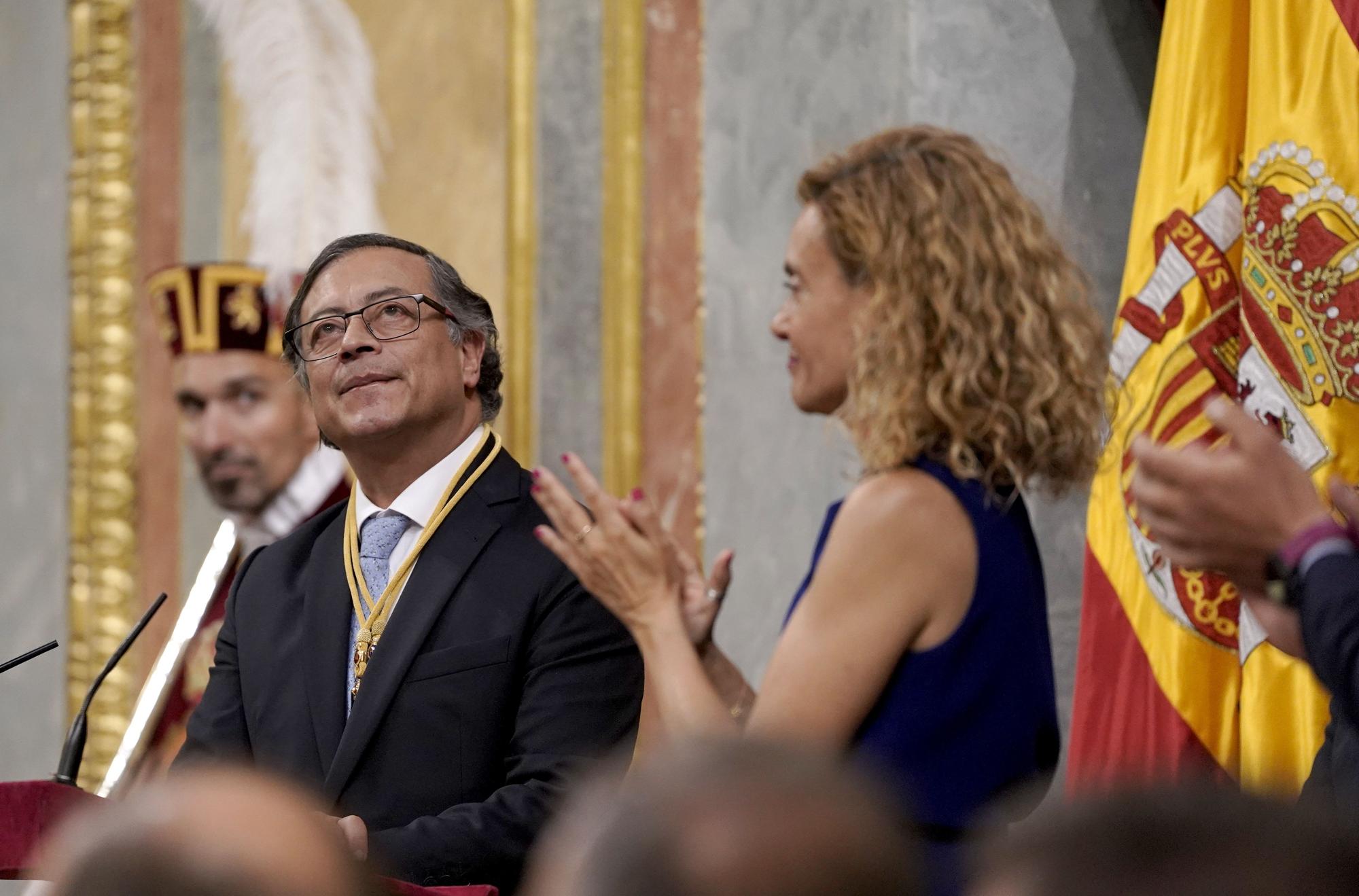 Gustavo Petro, presidente de Colombia, en el Congreso de los Diputados