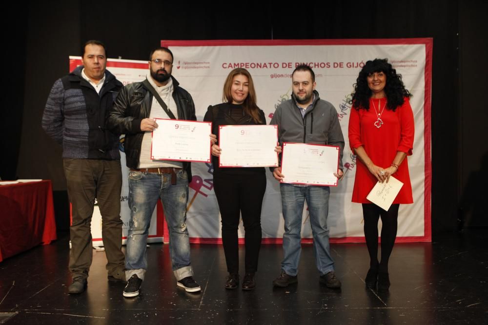 Entrega del IX Campeonato de Pinchos de Gijón.