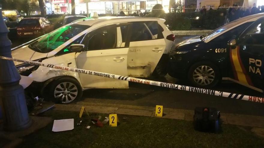 Un atracador roba un taxi con un cliente dentro tras efectuar cuatro disparos en la Petxina