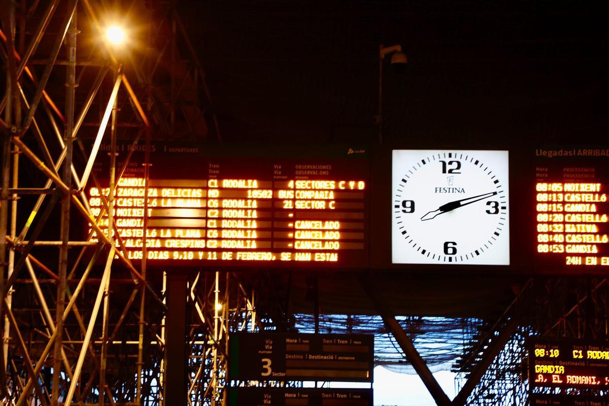 Primera jornada de la huelga de maquinistas en València