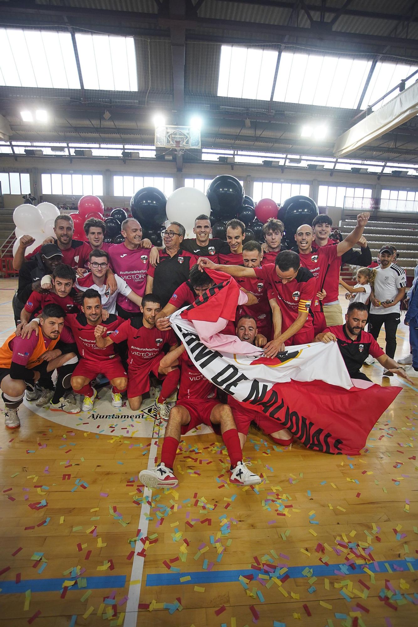 Les millors imatges de l'ascens del Girona Escola de Futbol Sala