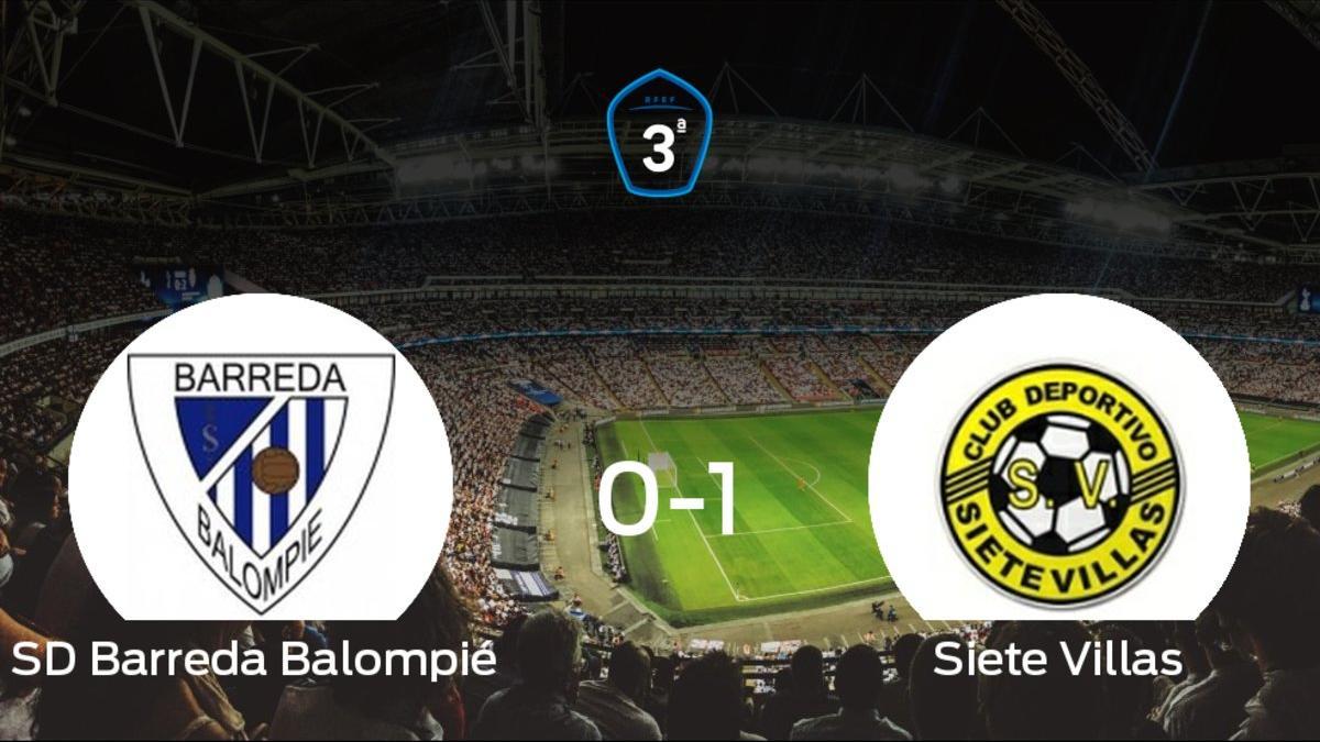 El Siete Villas ganó al Barreda Balompié por 0-1