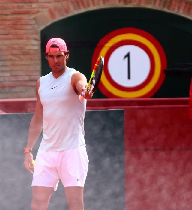 Rafa Nadal y David Ferrer entrenan en Valencia