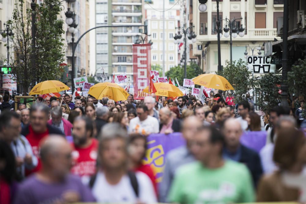 Manifestación en València en defensa de la Educación Pública