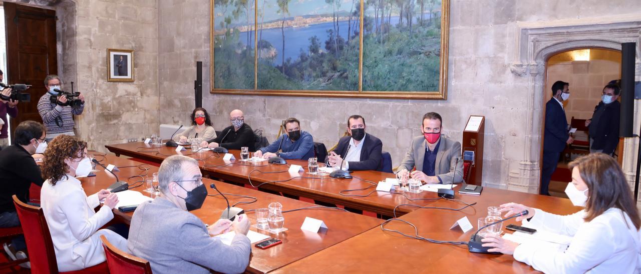 Imagen de la reunión de la Mesa del Diálogo Social.