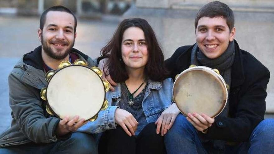 David Fontán, Olaia Tubío y Alejandro Gándara.