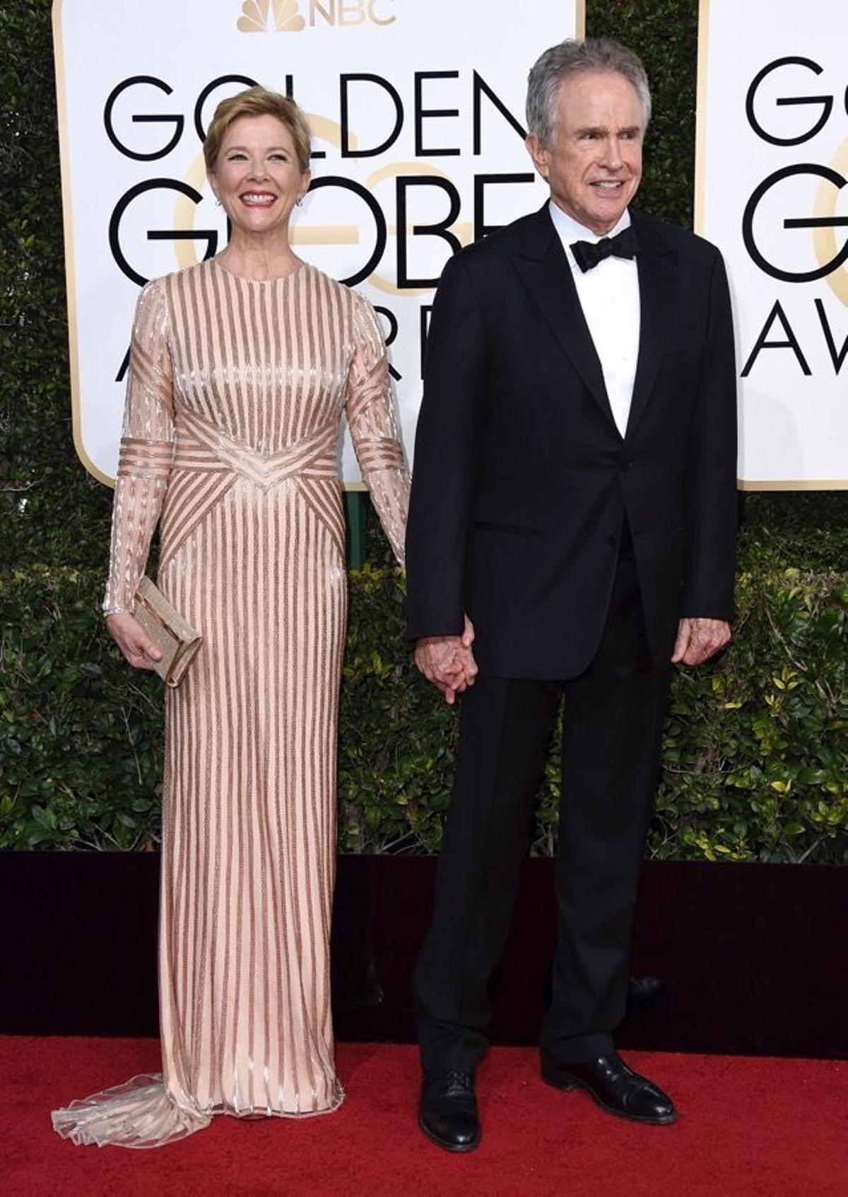 Las parejas de los Globos de Oro 2017,Annette Bening y Warren Beatty