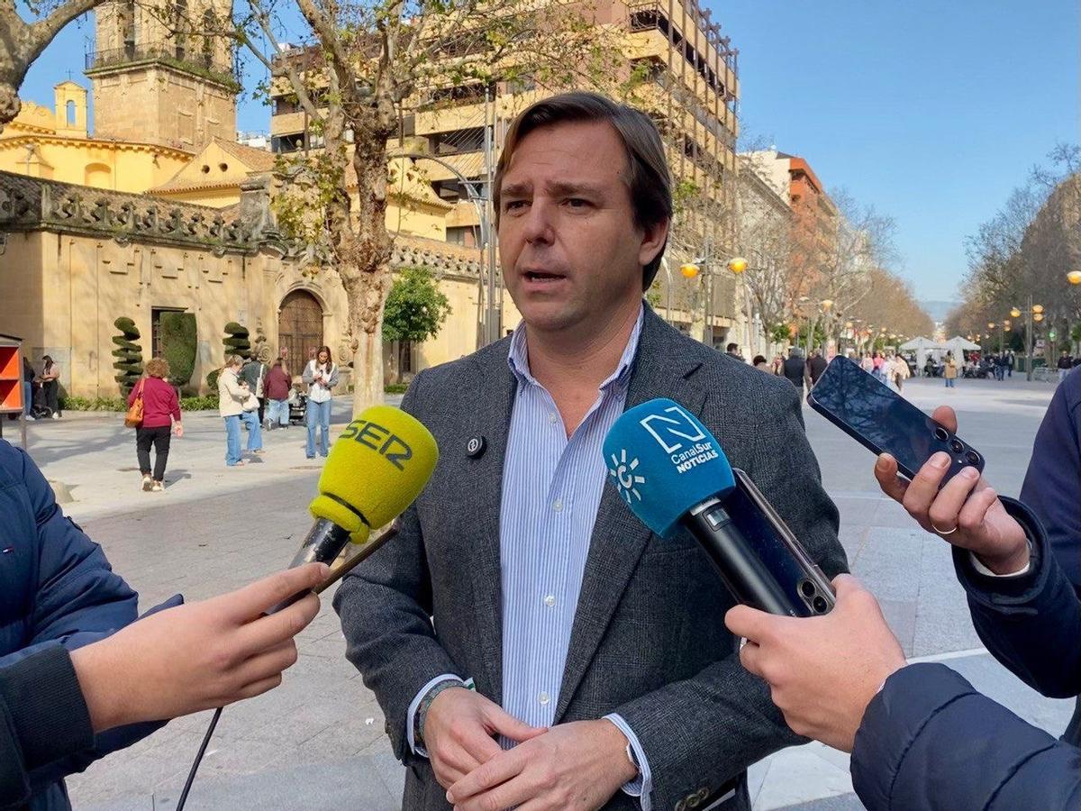 Antonio Repullo, durante su comparecencia en Córdoba.