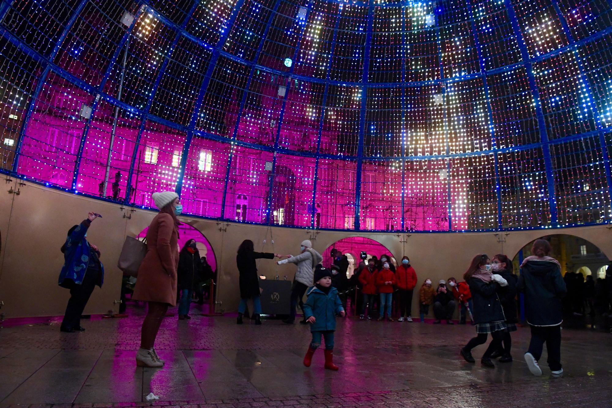 Encendido del alumbrado navideño en A Coruña