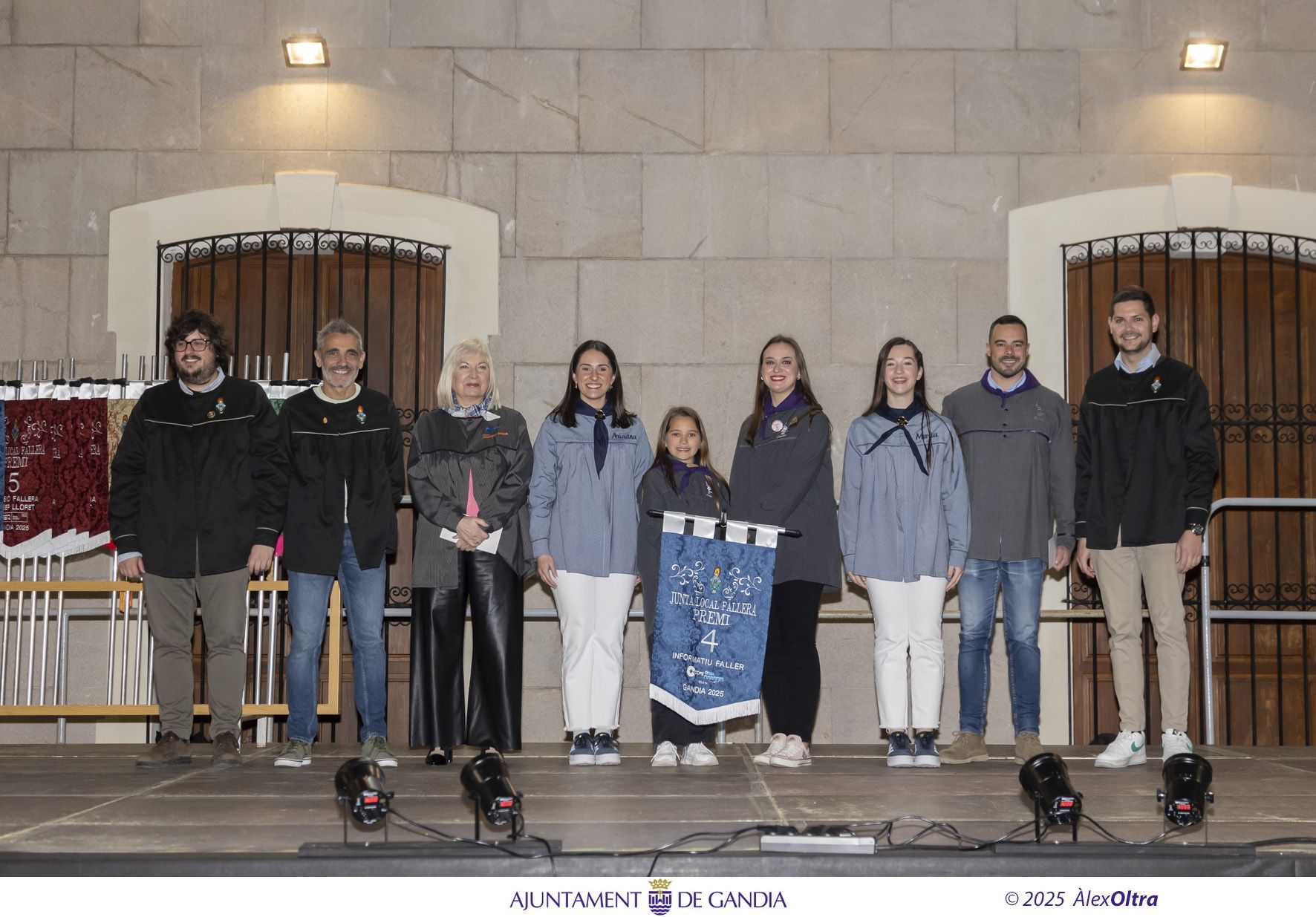 Entrega de premios en las Fallas de Gandia