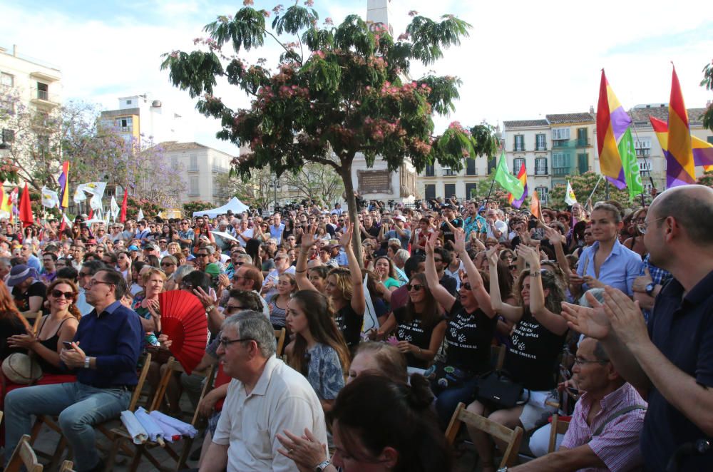 26J: Mitin de Unidos Podemos en la plaza de la Merced