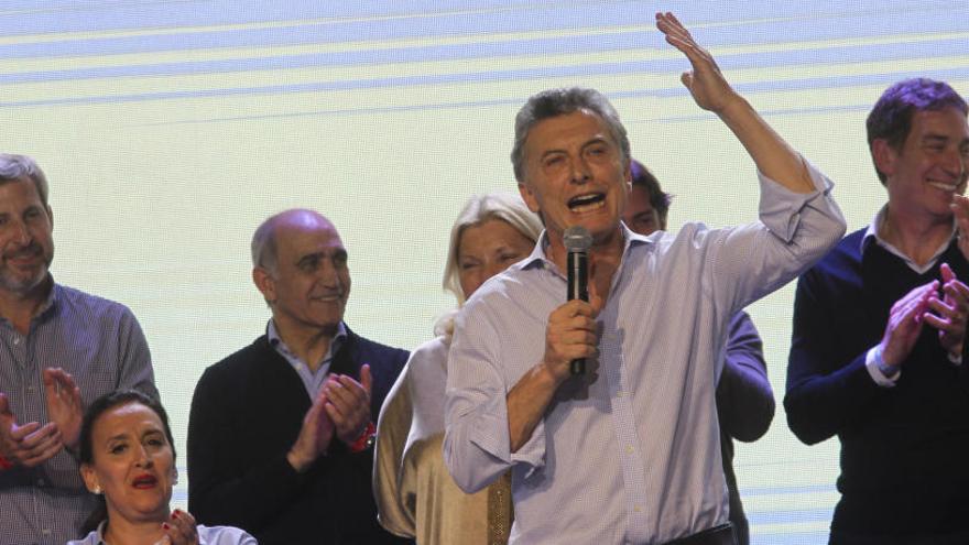 Macri celebra su triunfo en las primarias en Argentina