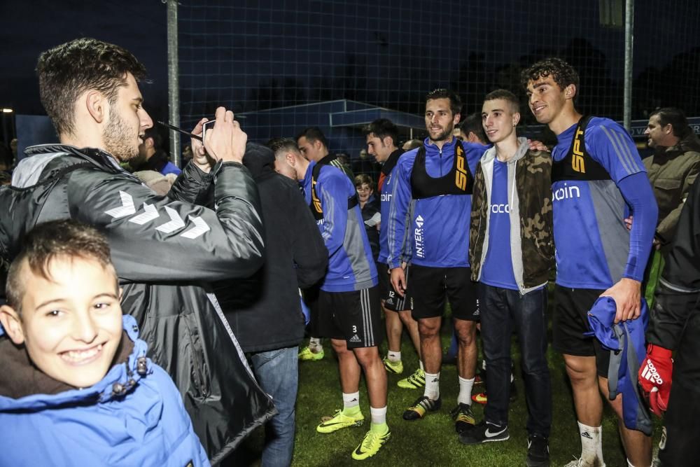 Entrenamiento a puerta abierta del Real Oviedo; día 2 de enero