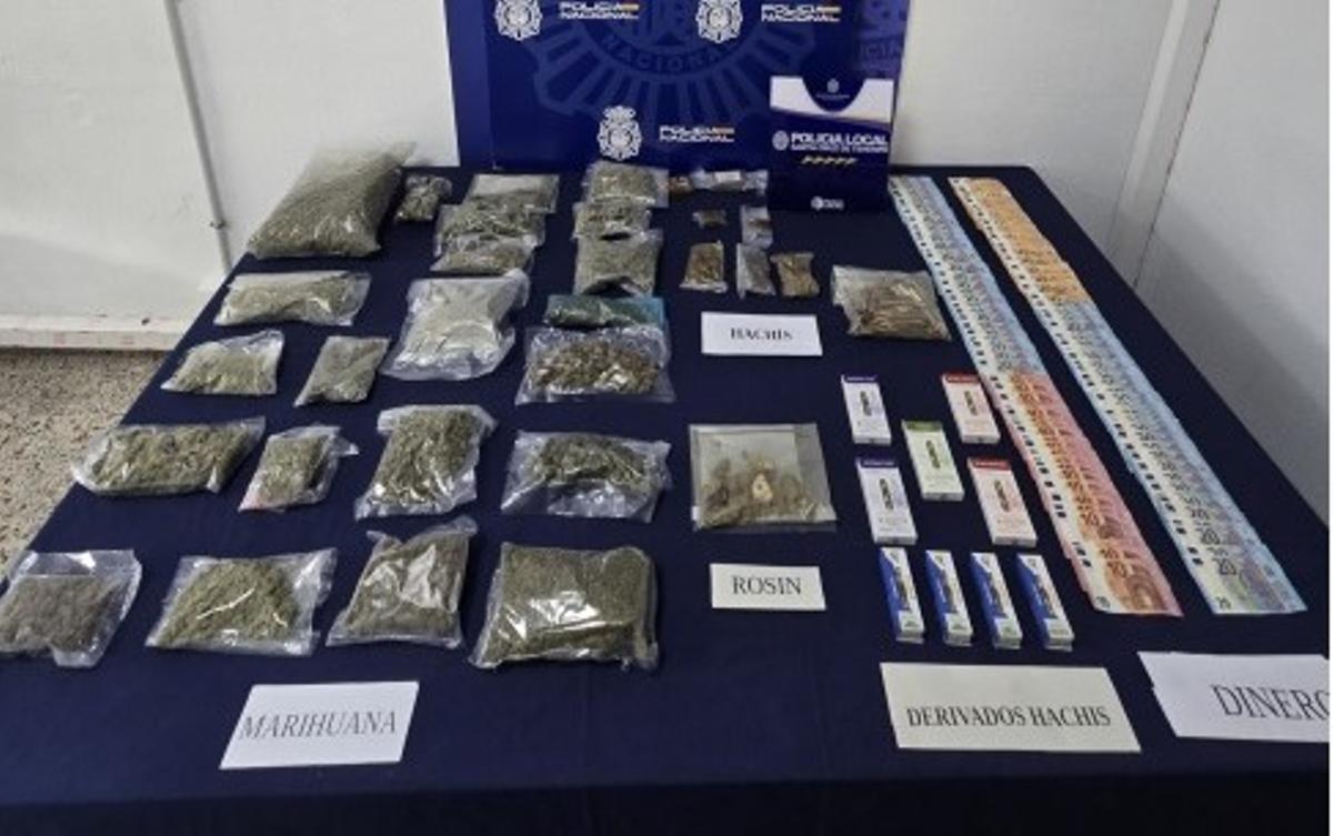 Drogas halladas en un local de la calle Cruz Verde, en Santa Cruz