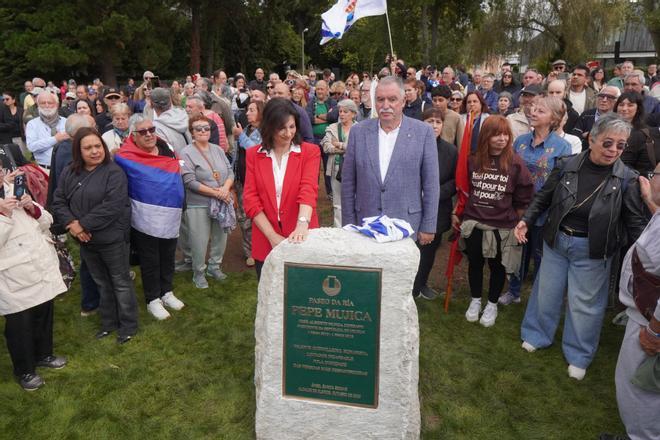 Inauguración del paseo Pepe Mujica en Oleiros