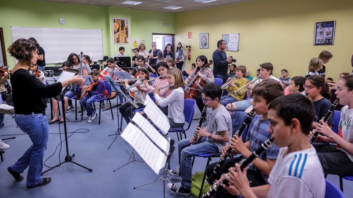 Imagen de archivo de un ensayo en la Escuela Municipal de Música.