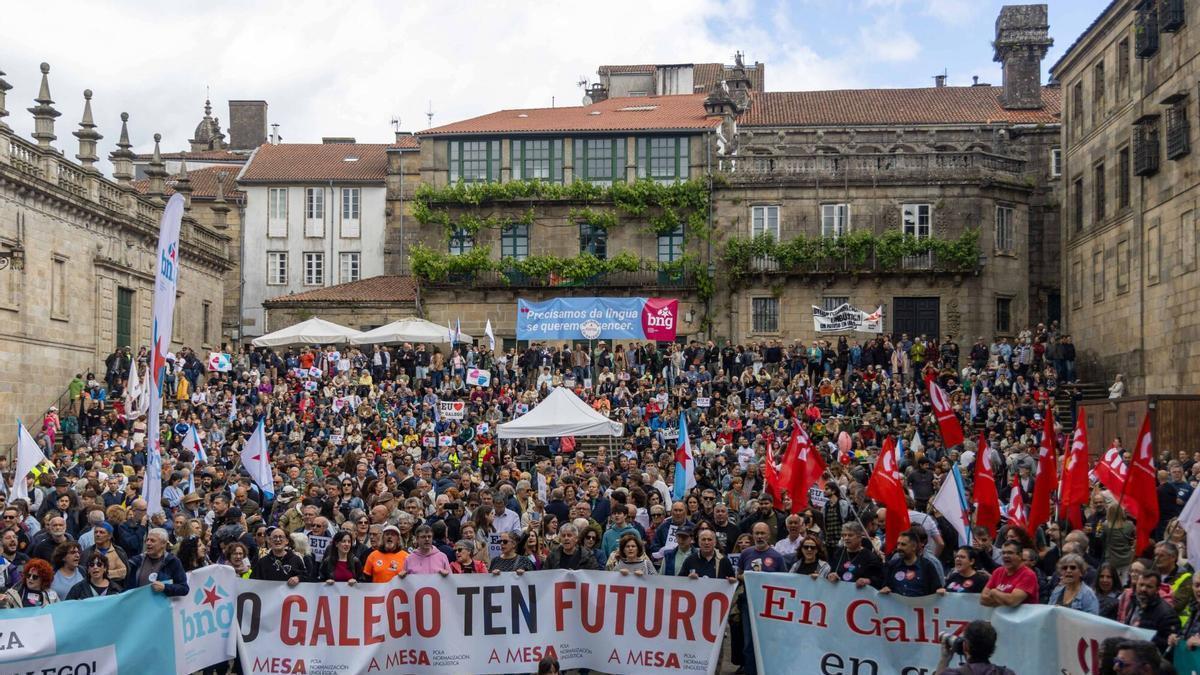 Manifestación del Día das Letras Galegas.