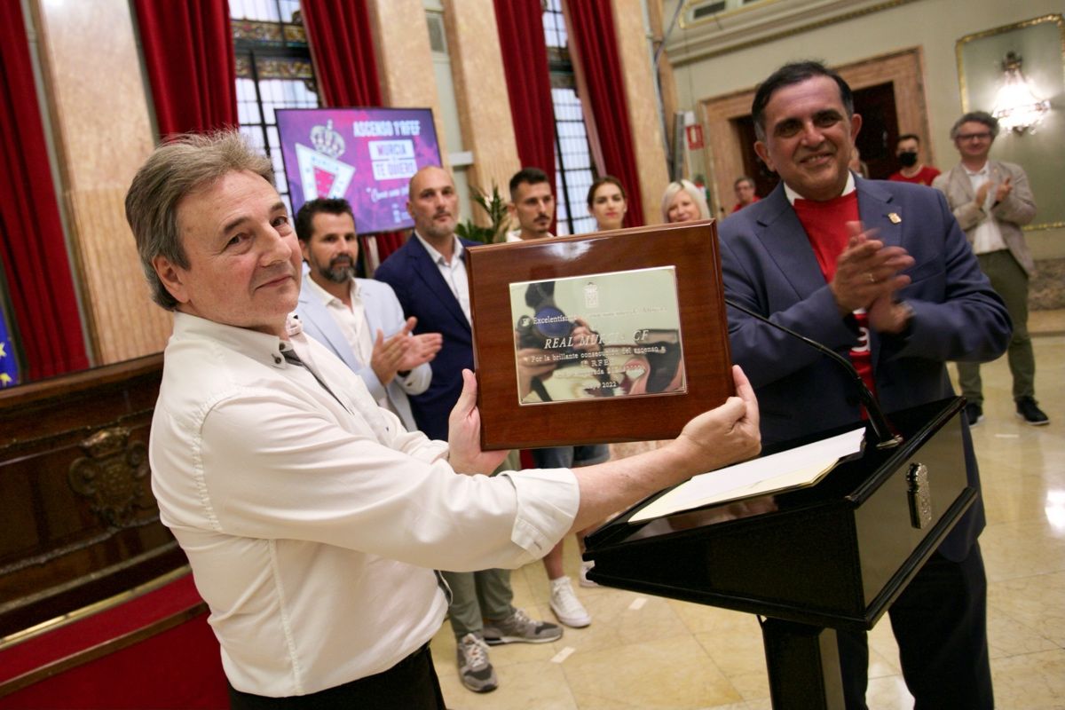 Recepción del Real Murcia en el Ayuntamiento de la ciudad