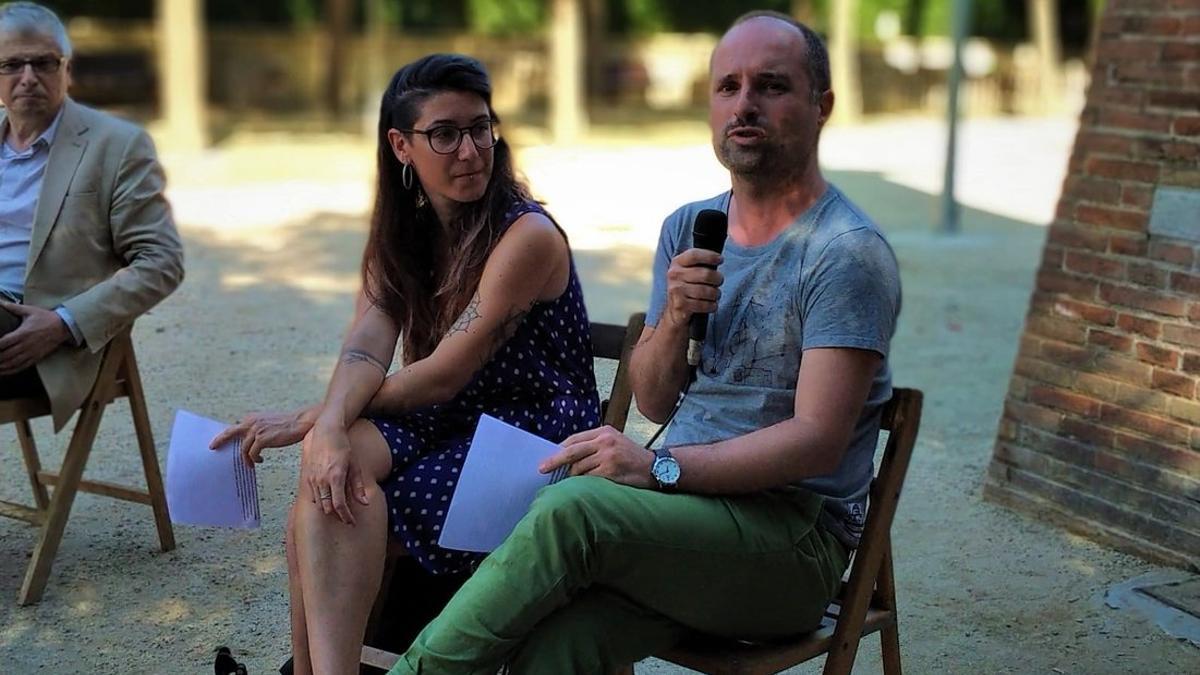 Cristina Madrid y Eloi Aymerich, de Clack, en la presentación del festival 'Nosaltres'.