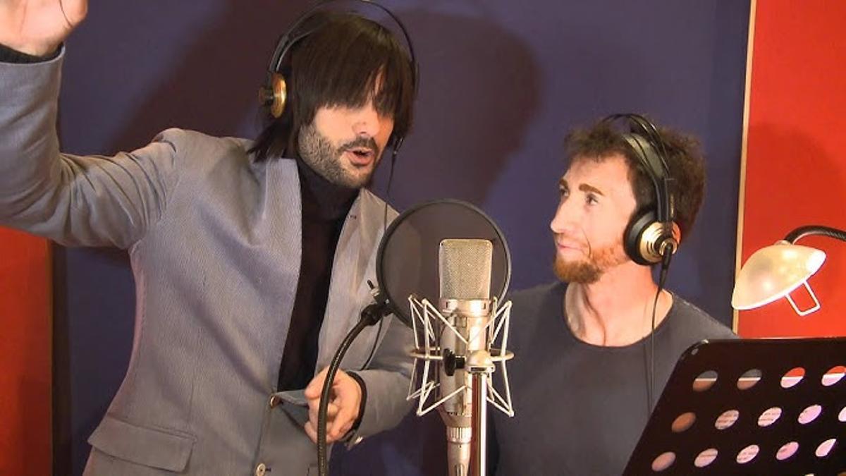 Pablo Motos y Melendi, durante la grabación de 'Marco'.