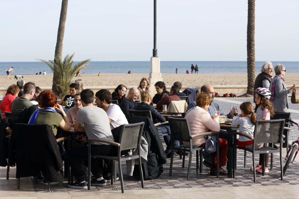 Calor en pleno enero en València