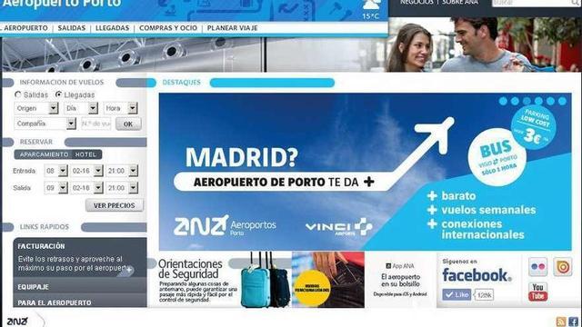 Arriba, antigua publicidad que sitúa Sá Carneiro a 1 hora en bus de Vigo; abajo, a 60 kilómetros de Galicia.