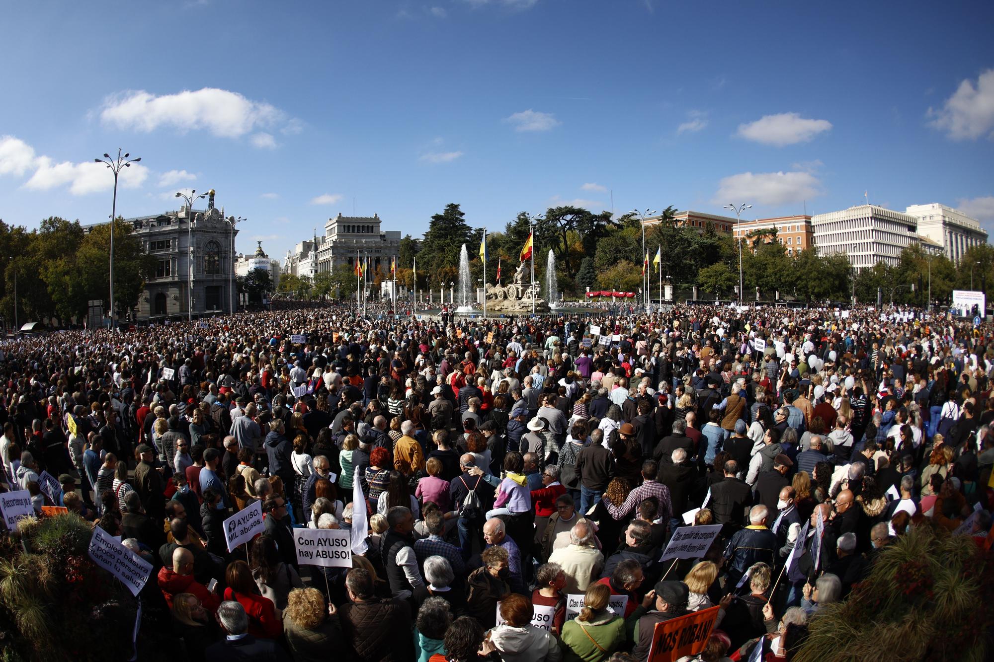 Manifestación en Madrid en defensa de la sanidad pública