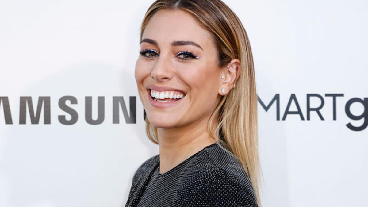 Blanca Suárez en una presentación de Samsung con vestido de Philosophy