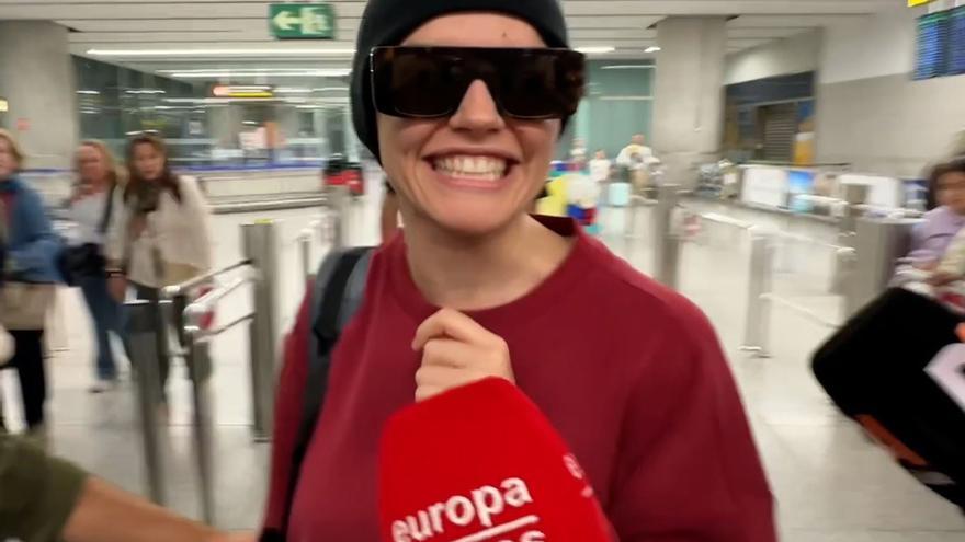Esta es la respuesta de Melody a la pregunta de un periodista: "¿La política ha tenido algo que ver?", a su llegada al aeropuerto de Málaga