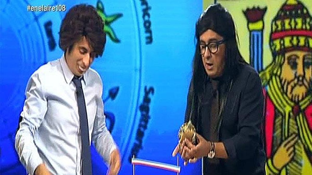 Andreu Buenafuente i Berto Romero amb el ’tortugòmetre’ d’‘En el aire’ (La Sexta).
