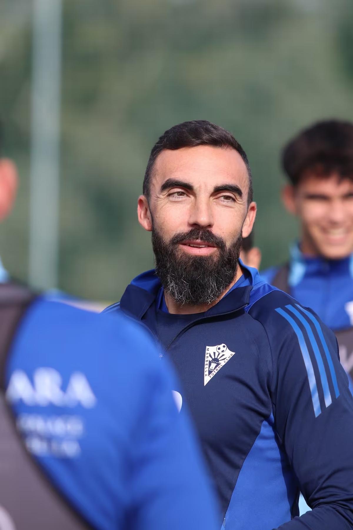 De Lerma durante un entrenamiento de la SD Compostela.