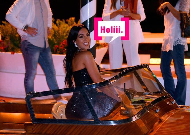 Georgina Rodríguez posa (y pisa) fuerte en Venecia