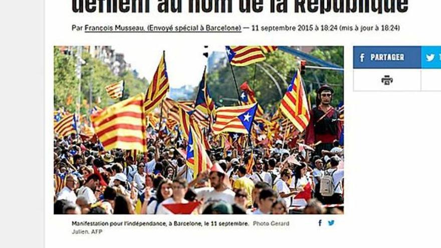 La notícia al diari francès Libération