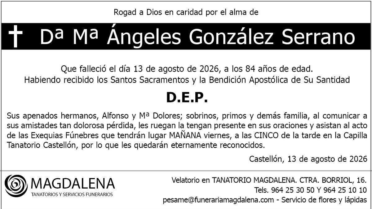 Dª Mª Ángeles González Serrano