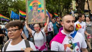 Manifestación en 2019 contra las leyes que discriminan a los homosexuales en Polonia.