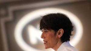 La ministra de Inclusión, Seguridad Social y Migraciones, Elma Saiz participa este jueves en el desayuno del Fórum Europa celebrado en Madrid. 