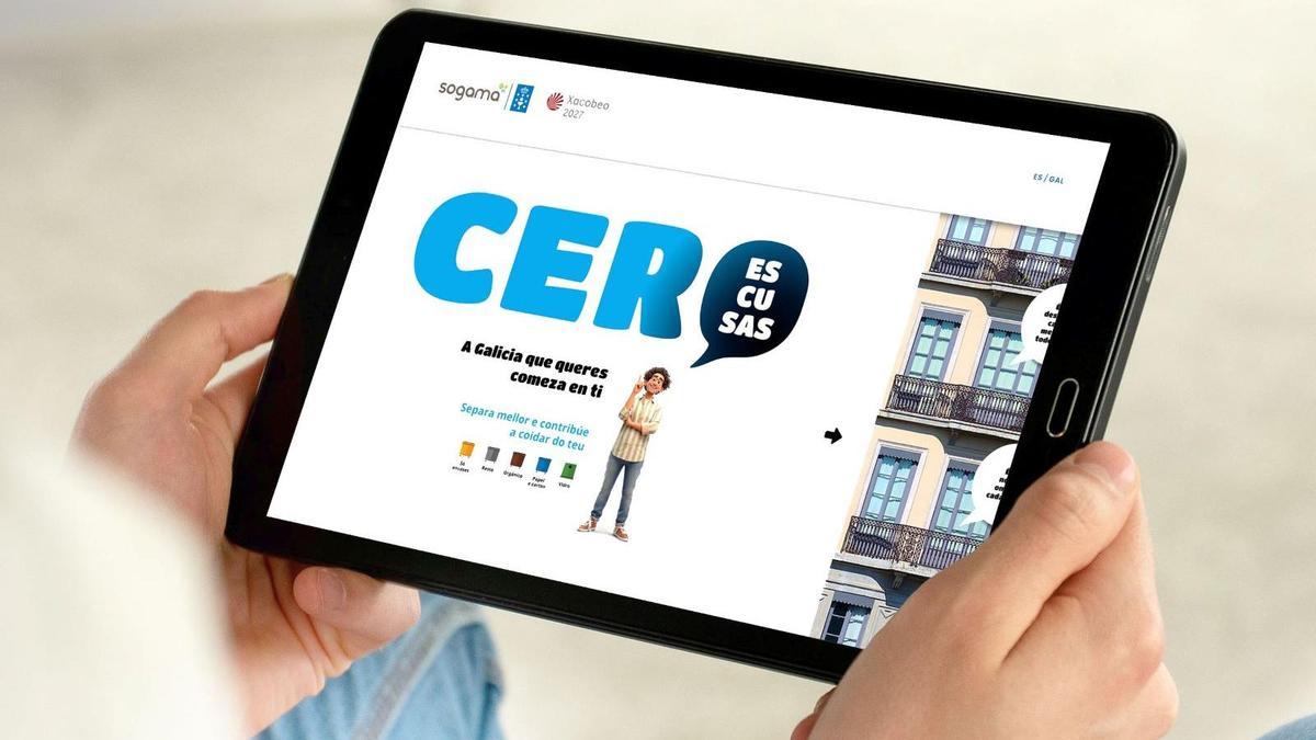 Interfaz de la web de la campaña «Cero escusas».
