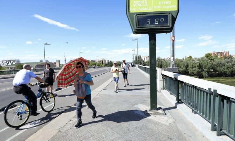 Calor en Zaragoza, 9 de julio agosto