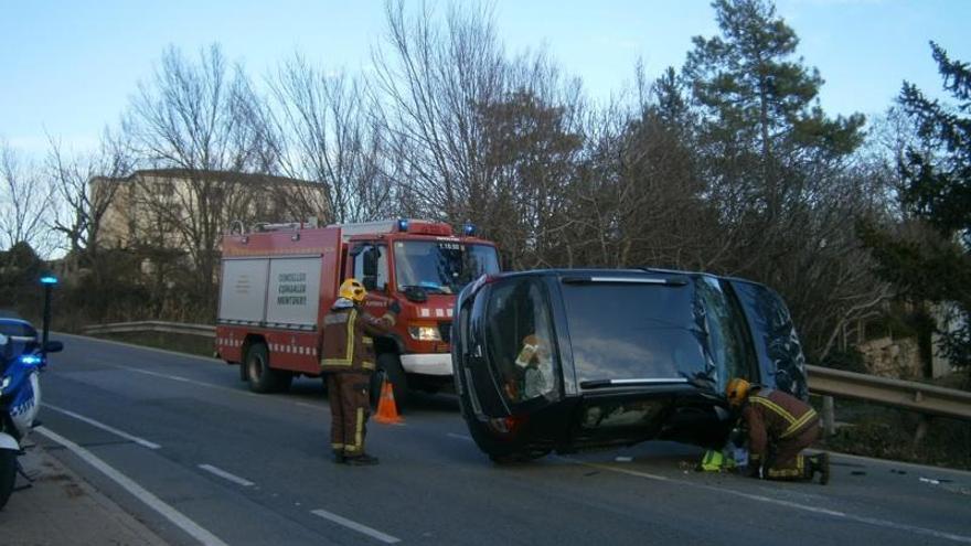 Imatge d&#039;un accident a la C37z, davant del Xup