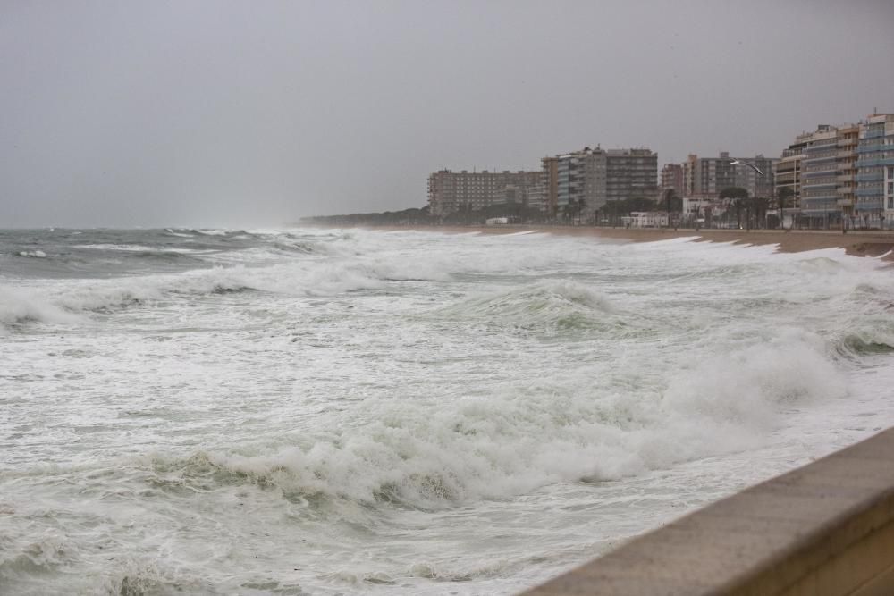 El temporal marítim i la pluja afecta Blanes