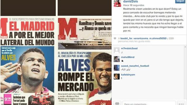 El mensaje que Dani Alves ha subido a Instagram