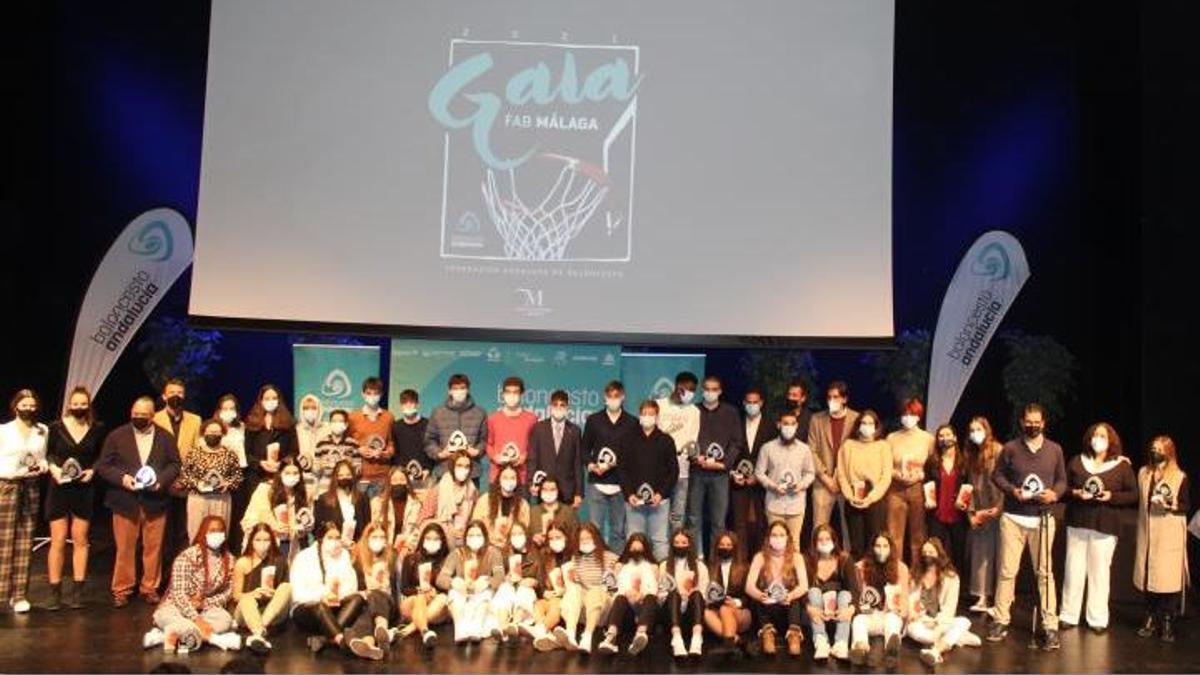 Galardonados en la Gala del Baloncesto Provincial Málaga 2021