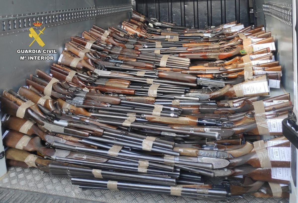 Fotografía de las armas.