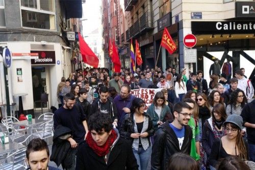 Protesta de estudiantes contra la LOMCE