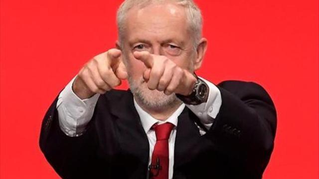 El líder laborista británico Jeremy Corbyn, ayer, en Brighton.