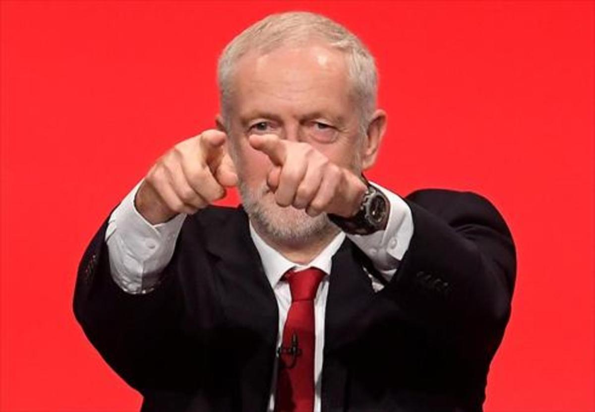 El líder laborista británico Jeremy Corbyn, ayer, en Brighton.