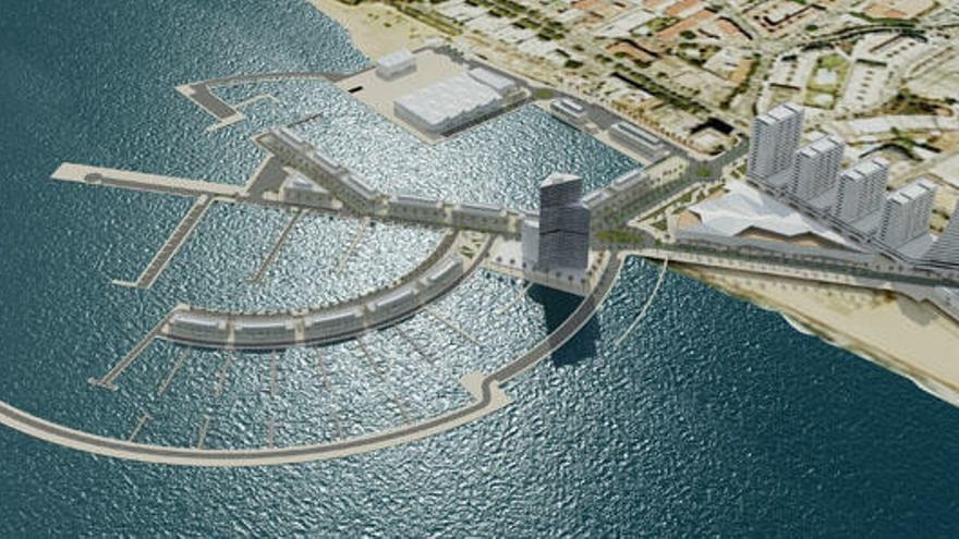 Imagen del proyecto de ampliación del puerto de La Bajadilla de Marbella.