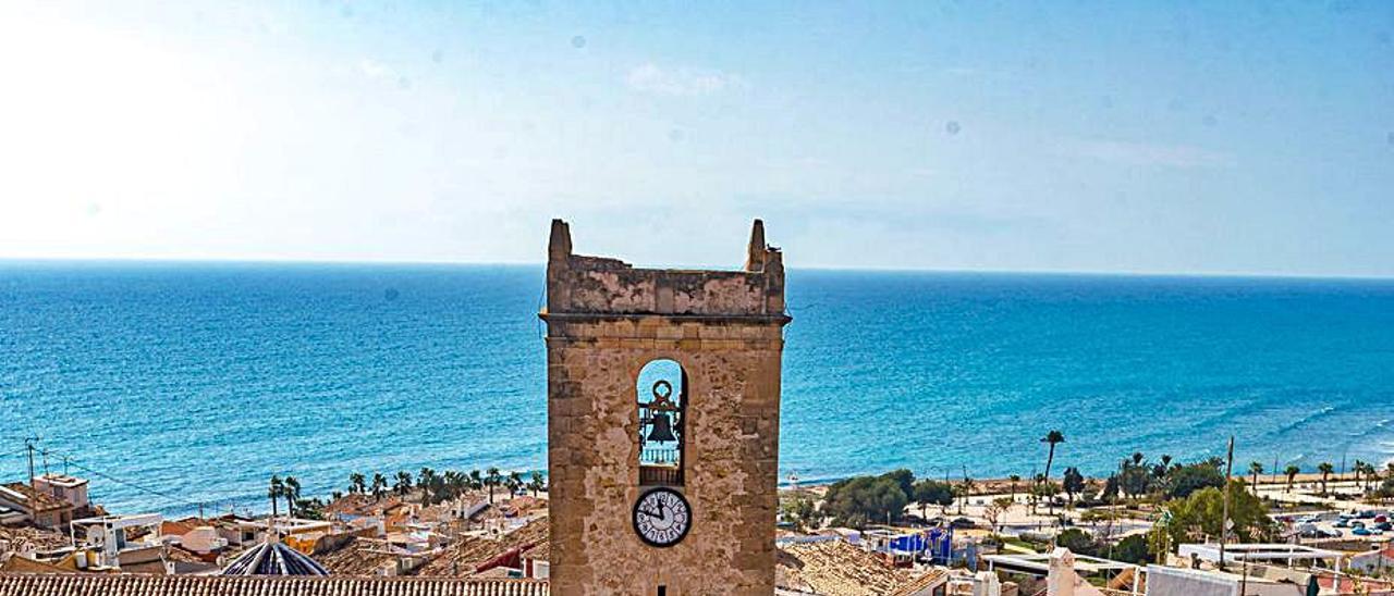 La torre de la iglesia-fortaleza que se restaurará.