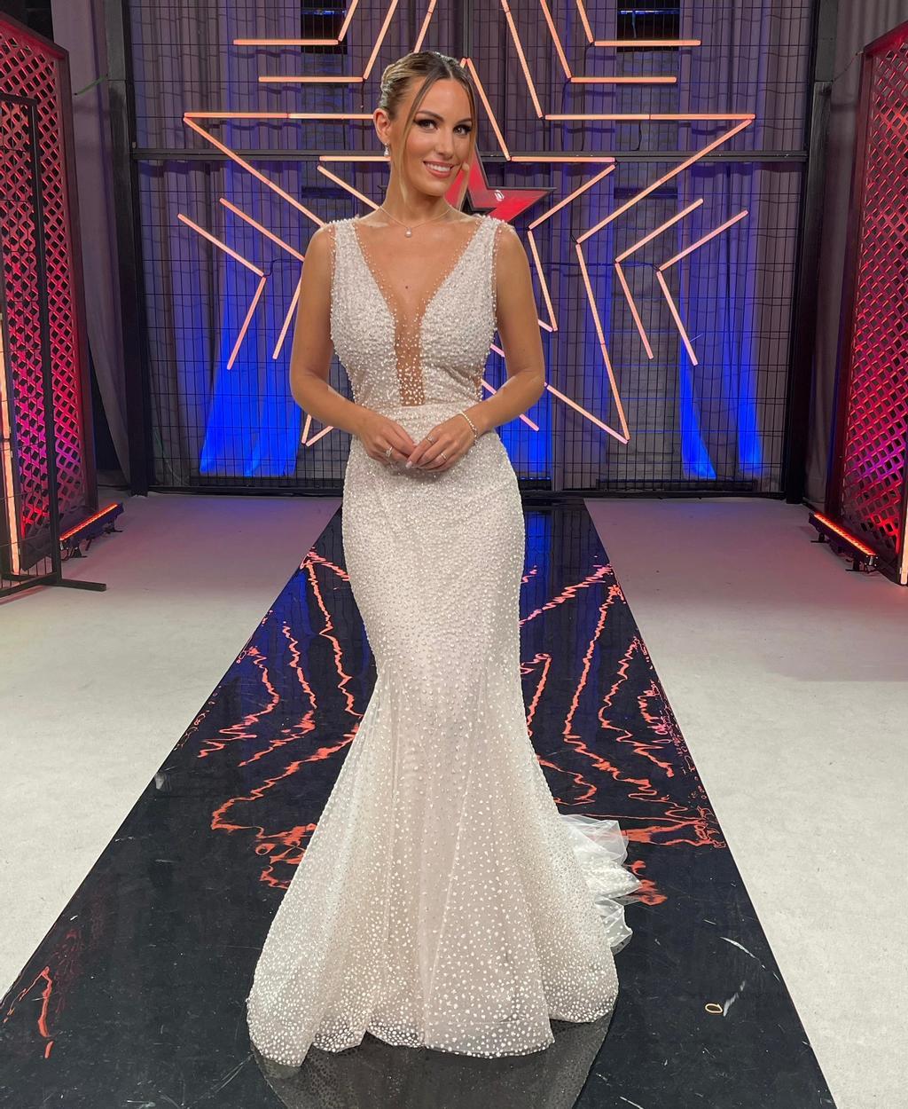 Edurne con vestido de Pronovias.