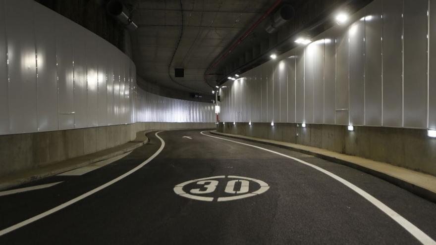 Aspecto del interior del túnel de Lepanto que conecta el centro con la AP-9, ya finalizado.